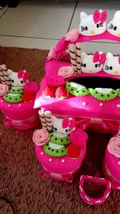 toples hias set 4.toples 1 kotak tisu hello kitty pink