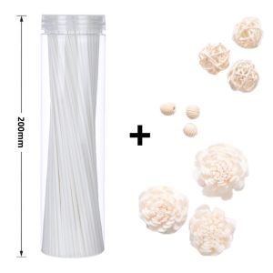 QUE KHUẾCH TÁN TINH DẦU NƯỚC HOA THƠM PHÒNG (QUE + HOA MÀU TRẮNG) - ALLIN