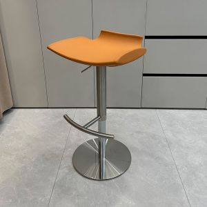 Bar Stool Chair With Cushion Bar Dining Chair Bar Stool Dining Chair Bar Chair Minimalist Adjustable Rotating Stainless Steel Material