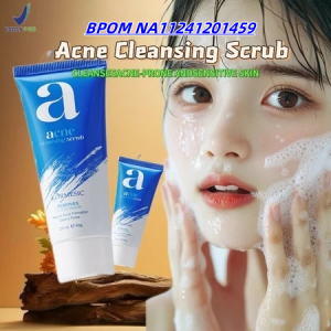 BPOM scrub peel wajah Exfoliating Gel Face Eksfoliasi Wajah 60g Exfoliating Cream Whitening Moisturizer Perbaikan Facial Scrub Cleaner Jerawat  Blackhead  Perawatan Hapus Krim Wajah
