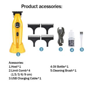 Kemei KM-1743 Rechargeable Hair Trimmer Stainless Steal Blade Barber Electric Hair Clipper for Man