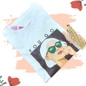 Kaos Lengan Panjang Wanita YOUGO BLOUSE KATUN COMBED 24S SABLON Baju Atasan Cewek Kasual Kekinian