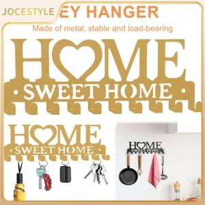 Wall Key Holder Wall Mounted Key Holder 10 Hooks Self Adhesive Key Rack Multi-Function Key Hangers Heavy Duty for Bathroom Living Room