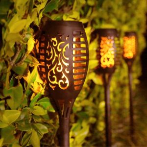 🇲🇾 Local Stock Solar Power Lawn Bulb Vintage Lamp Waterproof Flash Garden Fire