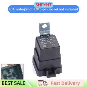 SHPYHT 1 Set Car Relay With Socket DC 12 24V 40A 4 5Pin AMP Waterproof Relay Harness Tinned Copper Wires 5-PIN SPDT For Boat Auto Fan