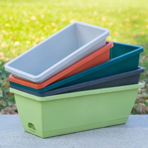 กระถางทรงยาวพร้อมถาดรอง กระถางต้นไม้แบบยาว กระถางทรงสี่เหลี่ยม กระถางพลาสติกอย่างหนา ปลูกผัก(สินค้าพร้อมส่ง) square pot กระถางต้นไม้ กระถางต้นไม้สูง - Lazada