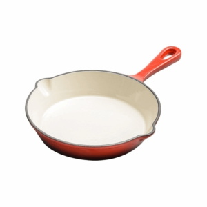 RGFV STORE Không dính Nồi gang tráng men Hà Lan Đáy phẳng Phổ quát Chảo rán Đa năng Đỏ Chảo trứng Bếp từ