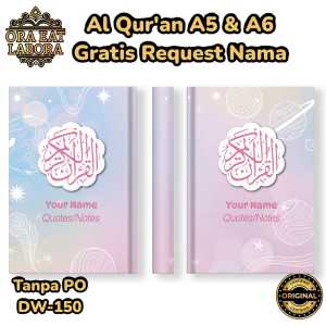 Al-Quran A5 A6 Gratis Custom Nama tambah foto & kata-kata di pembatas buku/sisipan Quran A5 A6