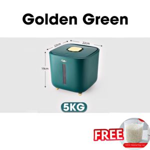 【Free Shipping】5/10 KGKitchen Rice Storage Box Food Container Household Cereal Rice Bucket Insect and Moisture Proof Sealed Organizer Box