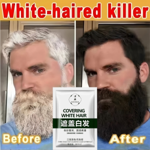 new Herbal Anti-grey Treatment Hair Dye Shampoo White To Black Permanent Repair Natural Color Nourish Scalp Hair Care Products hot