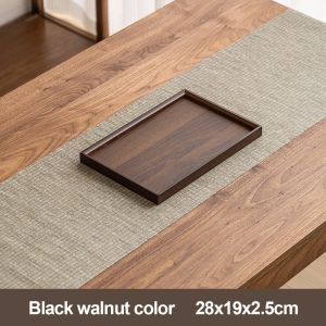 MODERNLUX Rectangular Bamboo Wooden Tray Retro Style  Bamboo Food Storage Trays Decorate Tray Dessert Pallet Home