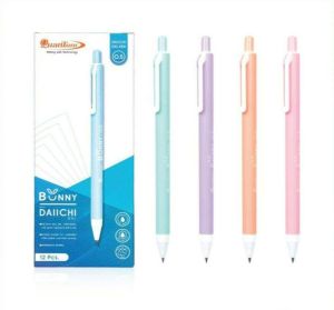 Quantum (ควอนตัม) ปากกาเจล รุ่น Bunny 0.5 มม. หมึกน้ำเงิน (ยกกล่อง 12 ด้าม / คละสี)