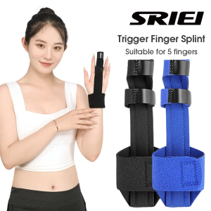 SRIEI 2PCS Adjustable Trigger Finger Splint Pain Relief Trigger Finger Fixation Splint Straightening Bracket