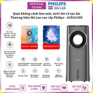 Quạt không cánh kiêm lọc không khí khử khuẩn UV phun sương tạo ẩm và sưởi ấm vào mùa đông thương hiệu Hà Lan cao cấp Philips ACR4248X Serial 4000 - Bảo Hành 2 Năm