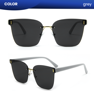 IOOI Eyewear - Kacamata Hitam Kotak Over Size Sunglasses Metal PC Kokoh Fashion Wanita 818