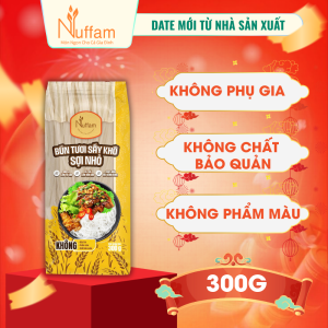 [Siêu Sale Tết] Bún Tươi Sấy Khô Sợi Nhỏ 300gr - Chính Hãng Nuffam - Thơm Ngon Làm Hoàn Toàn Từ Gạo