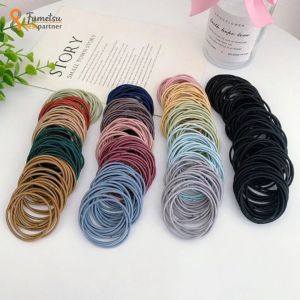 IKat Rambut Anak Cewek / Karet Rambut Anak Elastis Polos Warna Random isi 100pcs/Pouch