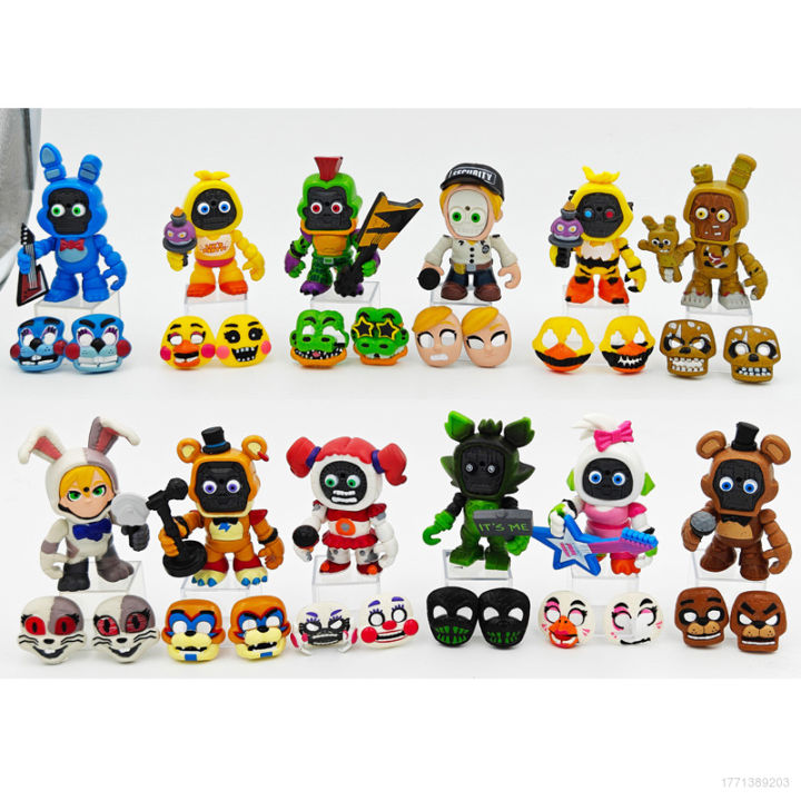 Clu B4 12 Pe as Figura De A o FNAF Com 2 M scaras Intercambi veis clu-b4-12-pe-as-figura-de-a-o-fnaf-com-2-m-scaras-intercambi-veis
