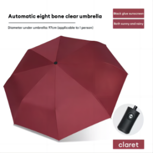 Automatic Reverse Umbrella With Reflective stripe Foldable Umbrella With Black glue Anti UV Strong Windproof Umbrella Extra Large Umbrella For Car 自动反向雨伞