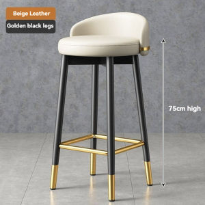 Metal High Chair Bar Stool Nordic Bar Counter Chair Stool Elegant Tall Bar Chair With Backrest