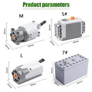 Power Function 5# 7# M L Motor 8883 Battery Box 8881 Technic compatible