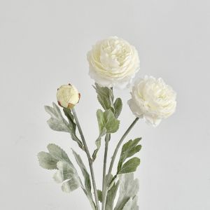 XIAHU 50CM Artificial Flower Rose Peony Lifelike 3 Head Artificial Flower  Flocking Lotus Simulation Flower Wedding Home Living Room Decoration
