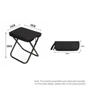Outdoor Folding Stool Portable Compact Lightweight Mini Foldable Seat Canvas Chair for Camping Fishing Travel Train Subway Commute Pocket Size Collapsible Stool