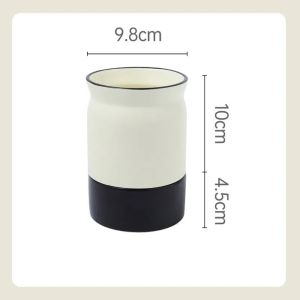 PRIMEPICKGLOBAL with Drain Holes Kitchen Utensil Holder Ceramic Detachable Storage Bucket Ins Cutlery Organizer Spatulas Spoon