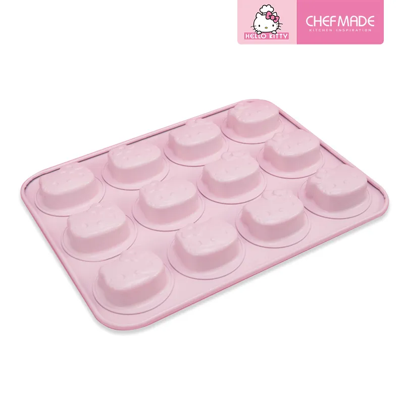 CHEFMADE Hello Kitty Co-branded 12Cup Non-Stick Cake Pan Baking Mold Cake  Baking Pan Cute Cartoon Mold KT7042