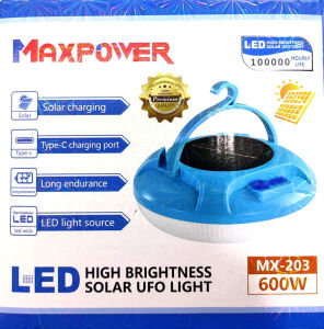 Lampu Emergency Gantung Bentuk UFO Solar Panel Lampu Camping