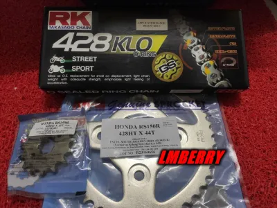ORIGINAL RKM RS150 SPROCKET SET WITH CHAIN sprocket Rs150 special edition rsx150 spoket rs150