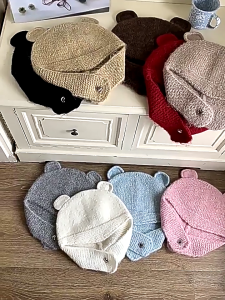 Wind Resistant Equestrian Knit Cap Elastic Cuff Fit Soft Touch Fabric Suitable For Hiking Travel And Street Style