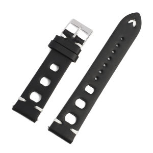 Dây Đeo Đồng Hồ Bằng Da Thật Cổ Điển Điển 18Mm 20Mm 22Mm 24Mm Dây Đeo Đua Xe Tháo Nhanh Dây Đeo Đồng Hồ Lỗ Thoáng Khí Khâu Thủ Công 2026