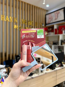 Set Son Dưỡng Có Màu 3CE Glazy Lip Glow 32g màu 34 Rose Glaze - Hồng Khô (tặng kèm son mini daffodil+gương)