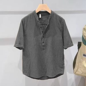 Áo Sơ Mi Nam Cổ Tàu Ngắn Tay Chất Liệu Cao Cấp Thoáng Mát Nhiều Màu Dễ Mặc - SMDUI202