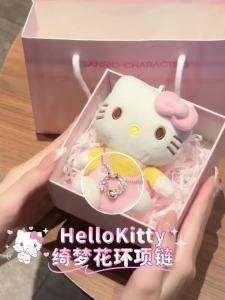 ZGO x Sanrio HelloKitty Flower Necklace For Woman Girls Simple Stylish Jewelry Birthday Gift 3223