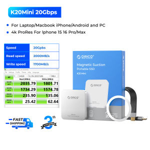 ORICO 2000MB/S USB3.2 Gen2 Mini MagSafe Extreme Portable SSD 512GB | 1TB | 2TB for iPhone 17 16 15 Pro/Max ProRes 4K ProRes HDR For Andriod OS Tablet