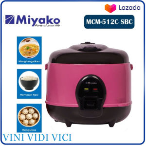 RICE COOKER MIYAKO MCM 512 SBC ANTI LENGKET GORES - Kapasitas 12 L GARANSI RESMI