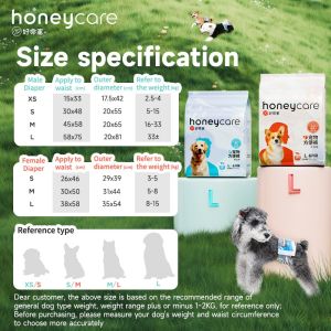 Honeycare Dog Diaper  Diaper For Female And Male Rapid  Cat Diaper Male dog Wrap Diaper -12pcs