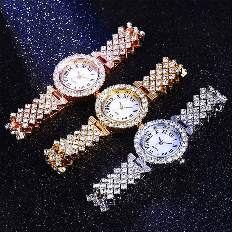 Fashion Crystal Women Watches Diamond Watch Ladies Top Luxury Brand Ladies Casual Women s Bracelet Crystal Watches Rhinestone Casual Wristwatch Lazada PH