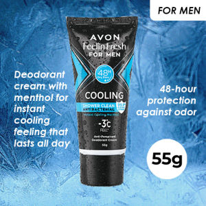 AVON Feelin Fresh Quelch Anti-Perspirant Deodorant Cream 55G Powder Fresh Spring Blossom Cooling Fresh Crystal Tawas BHA Power Serum Kojic + Serum Pearl Beauty Citrus Fresh Ultra Glutathione Powder Light Papaya Power Cooling - Mens Alley