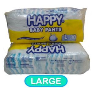 (2 PACKS OF 30PCS) HAPPY BABY PANTS DIAPER x60pcs (MEDIUM - XXL)