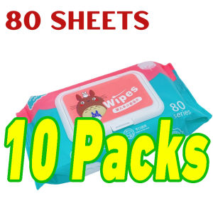 【Free Shipping】Baby Wipes 80pcs Organic Baby Wipes 10 Packs Baby Wipes Sale Free Shipping 99% Water Hypoallergenic (Non-Alcohol-Wet Wipes) Unilove Baby Wipes Cod