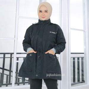 JNJ FASHION Jaket Wanita Hijab Parka Parachute Premium Tebal Nyaman