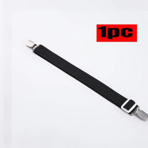 Klip Cadar Tilam Bed Corner Holder Sheet Fasteners Mattress Cover Clips - Elastic Strap Adjustable (1Pc/3 Clips)