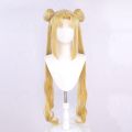 Tsukino Usagi cosplay wig Anime cosplay Wig Blonde Double Ponytail Long Curly. 