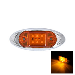 SME ไฟสัญญาณ6LED อัตโนมัติ12V 24V 1ชิ้นไฟเลี้ยวข้างรถบรรทุกโคมไฟอเนกประสงค์กันน้ำกว้าง