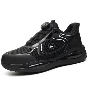 Size 47 48 Waterproof Work Safety Shoes Men Women Steel Toe Work Sneakers Rotating Button Air Cushion Safety Boots for Men Women