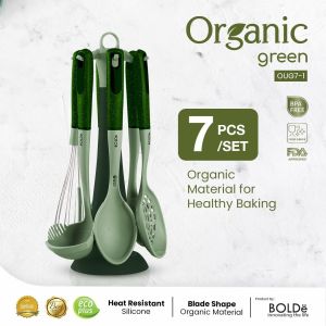 BOLDe Super Utensil Organic Green Silicone Utensil 7 Set dengan Gantungan