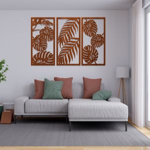 HIASAN DINDING DAUN MONSTERA PAJANGAN DINDING DAUN WALL DECOR DAUN DEKORASI BUNGA MONSTERA